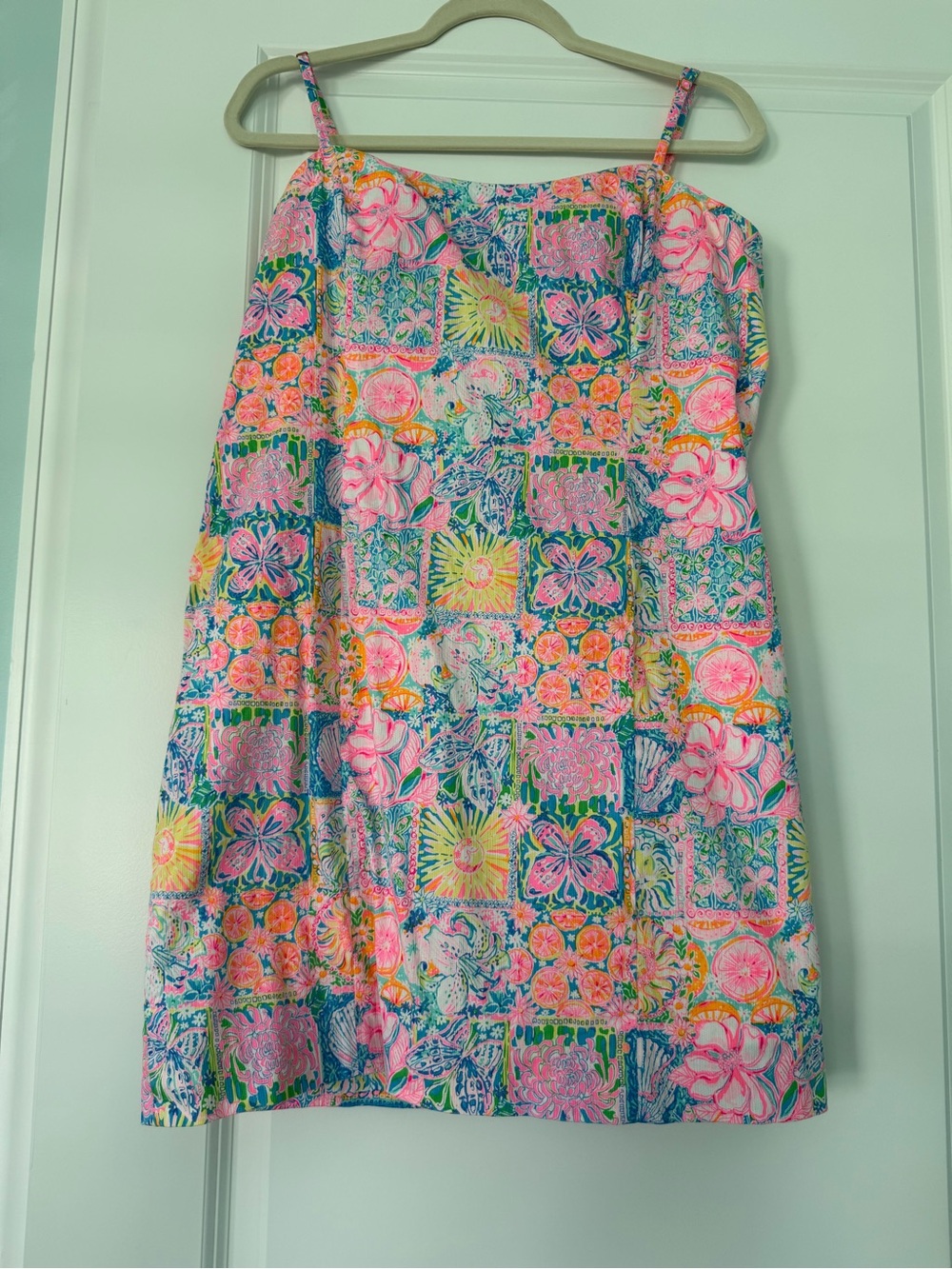 Lilly Pulitzer Patchwork Floral Tie Back Mini Dress Size 14